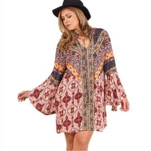 NWT umgee bohemian style dress.